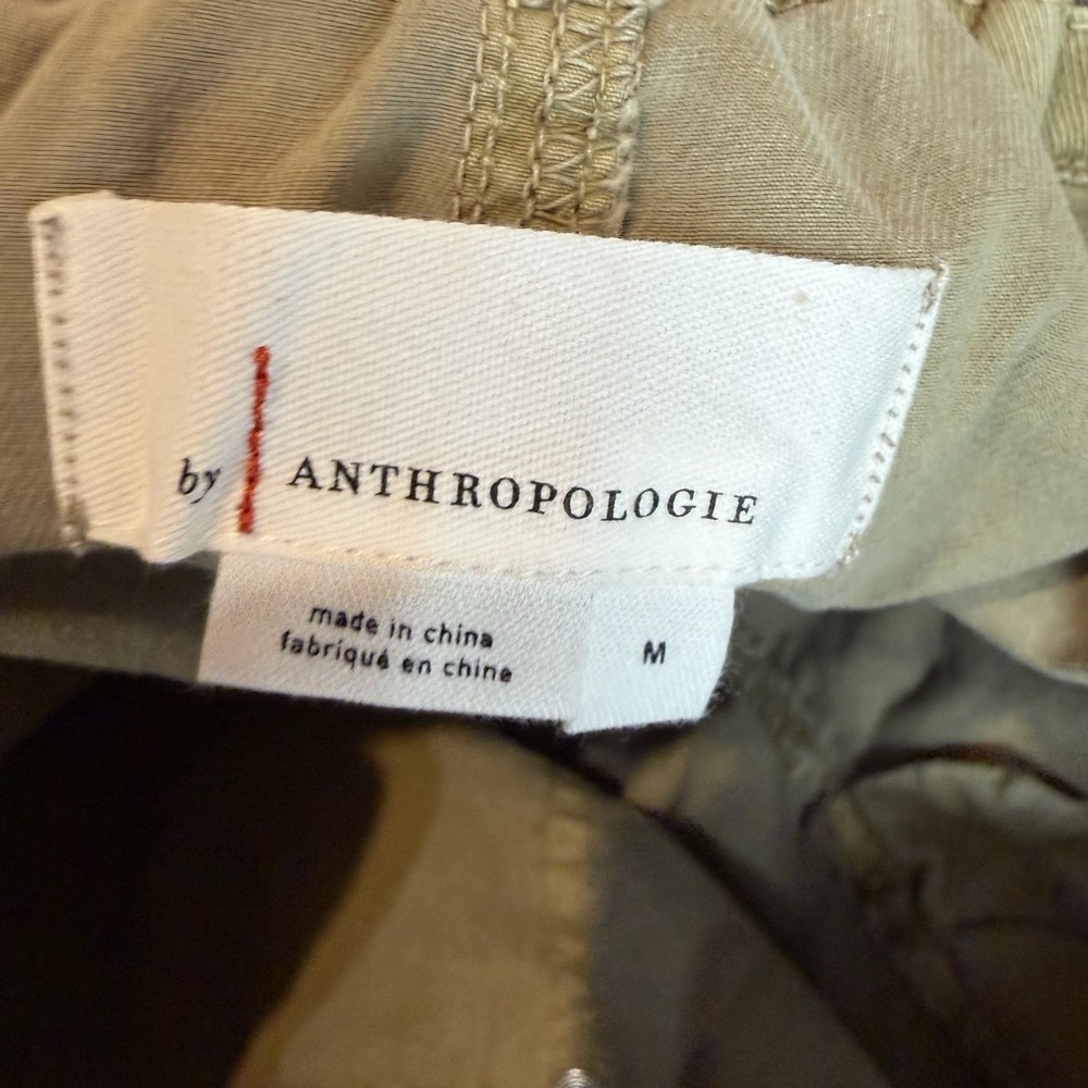 Anthropologie Wide Leg Utility Pants - Olive - Picture 3 of 4